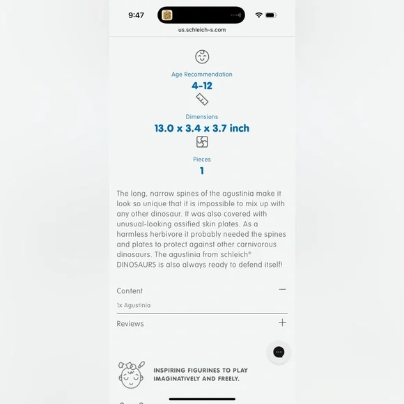 Schleich Augustinia plastic dinosaur - Picture 5 of 5